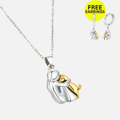 SET Collar Abrazo con tu mascota con pendientes de regalo – Oferta por tiempo limitado