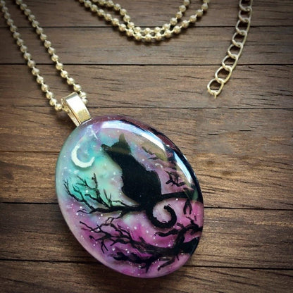 Precioso Collar De Gato "La Noche Estrellada"