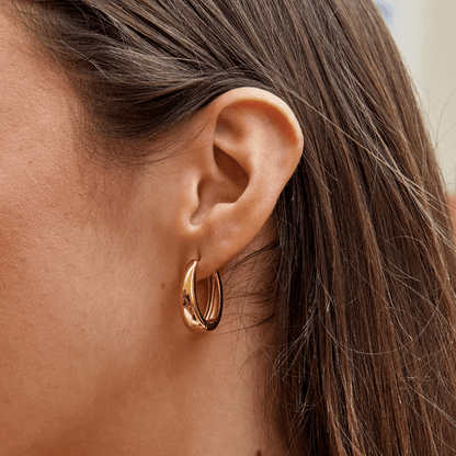 Aretes de aro dorados Valentina